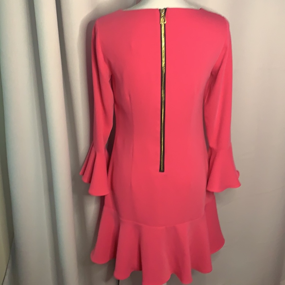 Sail to Sable Flare Hem, Ruffle Sleeve Shift Dress